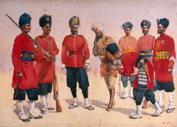 Soldaten des Rajput-Regiments, Illustration für 